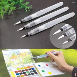 3st 3Size /Set Refillable Water Brush Ink Pen for Color Calligraphy Drawing Painting Illustration Office Stationery