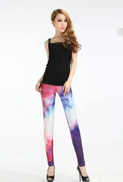 Damen-Leggings, elastisch, 3D-Druck, magische Farbe, sexy, schmal, Stretch, Graffiti-Leggings