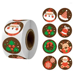 Dekoracje świąteczne 500pcs Wesołych naklejek drzewo łosie cukierki pieczęć naklejki na prezenty etykiety pudełkowe rok