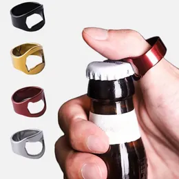 Multifunktion Rostfritt stål Ringformöppnar Ölflasköppnare Anti-skada Portable Bar Bartender Tool P0927