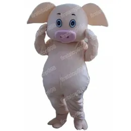 Halloween Hellrosa Schwein Maskottchen Kostüm Simulation Cartoon Anime Thema Charakter Erwachsene Größe Weihnachten Außenwerbung Outfit Anzug