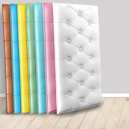 Wallpapers 10 Pcs Thickened Self-adhesive 3D Headboard Soft Pack Anti-collision Wall Stickers Tatami Bed Sticker 70 35cm