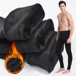 Men's Tracksuits Thermal underwear for Men winter Long Johns thick Fleece leggings wear in cold weather big size XL to 6XL 220926