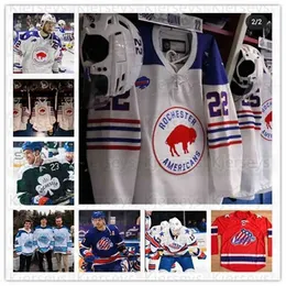 GLA Custom Men Rochester Americans Jersey 77 Peterka 22 Quinn 72 McInnis 81 Murray 25 Ruotsalaimen 26 Jobst 7 Prow 11 Kevin