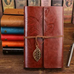 Anteckningar Vintage Notebook Diary Notepad Pu Leather Spiral Literature Note Bokpapper Byt ut tidskrift Planners School Stationery Gift 220927