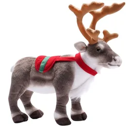 Świąteczne zabawki Symulacja renifery Plush Deer Doll Xmas Elk Dekoracje Wesołych lat Prezent dla dzieci 220924