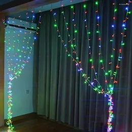 Cuerdas Garland LED Cortina de luz 6x3M Icicle String Lights 8 modos para boda Festival Fiesta Ceremonia Decoración de Navidad