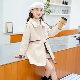 Cappotto Coreano Bambini Ragazza Giacca invernale Autunno Lana spessa Capispalla Moda Bambini Cappotto lungo en Trench Capispalla Abbigliamento 4 15 anni 220927