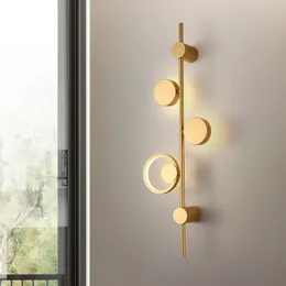 Modernt vardagsrum Led Wall Lamp Nordic Circle Metal Wall Sconce Home Indoor Decor Lighting Fixture
