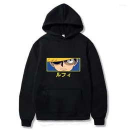 Herrtröjor herrtröjor hoodie unisex anime tryck tröja harajuku estetisk grafik avslappnad pullovermen's