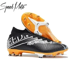 Klänningskor Stil SpeedMate Football Boots Training High Ankle Sport Drop Sneakers Professional Soccer Cleats 220922