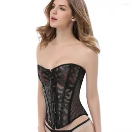 Bustiers Corsets Mulheres XS-6XL Ultra-Filpin Strethable Stretch Mesh Corset Ladies Hollow Ladies Sexy abdomen sling Bra Shapewear