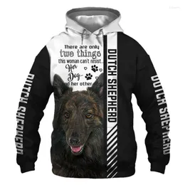 Men's Hoodies Men's & Sweatshirts Dutch Shepherd Dog 3D Printed Jacket Men/women Harajuku Hoodie Unisex Casual Streetwear Sweatshirt