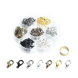 Clasps крючки 7 цветов сплавные лобстеры застежки для ожерелья 12 мм аксессуары Diy крюк с открытыми инструментами кольцо из ювелирных изделий.