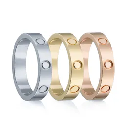 Pierścień loar luksus designer pierścień biżuteria platowana złota róża srebrne mężczyźni kobiety diament