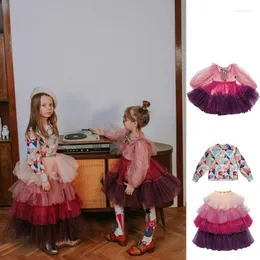 Girl Dresses EnkeliBB Brand Kids Birthday Party Dress Wedding Wear Rasp Children Tutu Beautiful Baby Gift Pink Long Sleeve