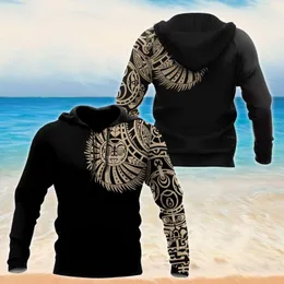 Herrtr￶jor Fantastiska polynesiska - Maori Tattoo 3D Print unisex Deluxe Hoodie Men Sweatshirt Streetwear Zip Pullover Casual Jacket