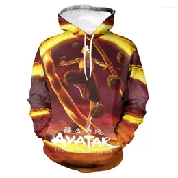 Herrtröjor män tröjor mode våravatar den sista airbender tecknad 3d tryck pullover män kvinnor streetwear cool pojke flicka