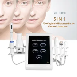 Spa de beleza usa equipamento de beleza multifuncional HIFU 7D RF Microneedling Remoção Remoção Máquina de Remoção de Face Dispositivo Vaginal