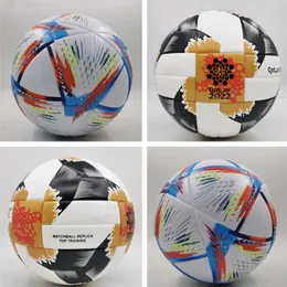 Coppa del Mondo 2022 Pallone da calcio Taglia 5 di alta qualità bella partita di calcio Spedisci le palle senza aria Squadra nazionale