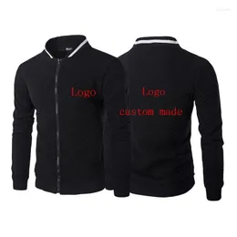 Men's Hoodies Men's & Sweatshirts Logo Customization Print Spring Autumn Mens Long Sleeve Jacket Sportswear Casual Zipper Hoody Male