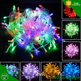 Strängar gbkof utomhussträngslampor 10m 100 lysdioder LED Garland Fairy Light 8 Mode Christmas Holiday Wedding Party Decoration