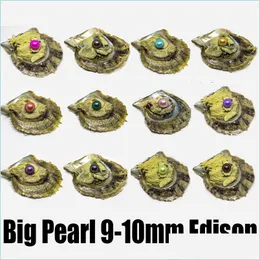 Pearl Oyster With Pearl Large Round In Oysters Colorf Edison Pearls 9-10Mm To Open At Home Vacuum Packed Drop Delivery 2021 Jewelry Mj Dh8Mv
