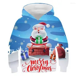 メンズフーディーズメンズスウェットシャツ秋の子供のクリスマスボーイズアンドガールズフーディーツリー3Dプリンティングスウェットシャツトップロングスリーブ