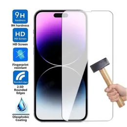 Película protetora de tela de vidro temperado 9H para iPhone 15 14 13 12 mini 11 pro X XS MAX XR 8 7 Plus Samsung Galaxy A13 A23 A33 A53 A73 A12 A22 A32 A42 A52 A72 5G