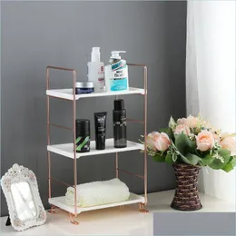 Bathroom Storage Organization Organizer Washroom Vanity Shelf Rack Corner Caddy Tooth Stand Holder Bathtub Tray Adjusted Layer Drop Dh3An