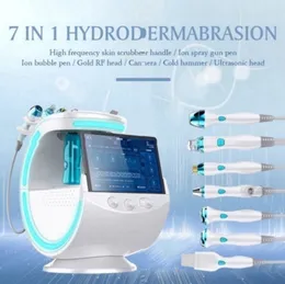 Multifunktionell skönhetsutrustning Portable Multificational Blue Ice Smart 7 In 1 Hydra Dermabrasion With Skin Analyzer Beauty Machine For Beauty Salon