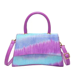 Fashion Able Personalized Evening Bag Women's Bags Texture Trend One Shoulder Simple Tie Dyeing Summer Tidal Current Diagonal Bags 230424bj