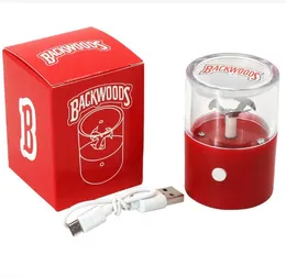Rökningstillbehör Electric rökkvarn USB Laddningsbar plast Shredder Herbgrinder