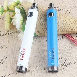 510 Vape Battery Evod Twist II 1600MAH Vaporizer Pen Micro USB Charger ECIG Batterier Vapes ECIGS Kina direkt grossist