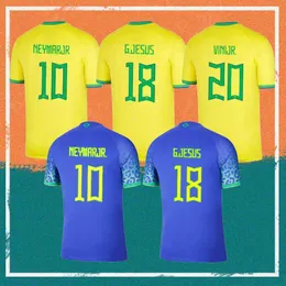 2022-23 Mistrzostwa Świata 22/23 Brazils Vini Jr. Koszulka piłkarska Brasil Casemiro Neymar J R G.jesus P.Coutinho koszulka L.Paqueta T.Silva Pele Narodowa drużyna narodowa