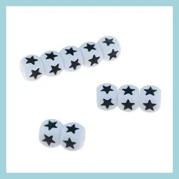 Andra Sile Cube Star Beads 12mm BPA Tuggpärla matklass TEETTER DIY PACIFIER CHEED CHEWELRY Sensory Toy Drop Delivery 2021 Jewelry Dhido