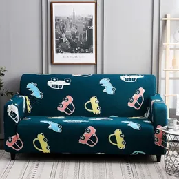 Chair Covers Elastic Car Print Sofa-slipcover Tight Wrap All-inclusive Slip-resistant Cartoon Sofa Towel Sectional Couch Cover