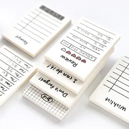 ANMÄRKNINGAR 50st Simple Memo Pad Creative Scrapbooking för Notebook Journaling Söt Sticky Stationery Notepad Office Supplies Planner 220927