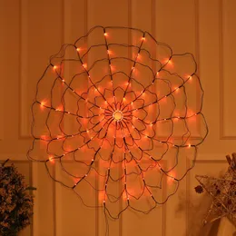 CNSUNWAY SOLAR تعمل بالطاقة الشمسية 60 LED String Lights Purple Spider Web 3.28ft Diameter 8 Orders