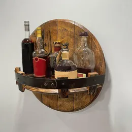 Ganchos garrafas de licor exibir prateleiras de parede racks pendurados em casa sala de estar decoração de cozinha rocha artesanato