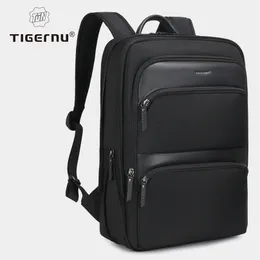 School Bags Tigernu Expandable Thin Male Business Travel Back Pack Men's Waterproof 15.6 inch Laptop Backpack for Men 220926