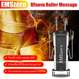 Nuovo 4 maniglie RF Verticale 5000W 2 in 1 EMSZERO Plus Roller EquipmentFat Decomposition Muscle Booster Fitness Beauty Instrument