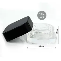 9 ml glasburk flaska med plastfast lock f￶r 3,5 g dab -extrakt Vaxkoncentrat beh￥llarburkar