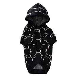 Trendy Hooded Pet Sweaters Dog Apparel Winter Fall Knit Pets Sweater 2 Colors Elastic Charm Bulldog Sweatshirts