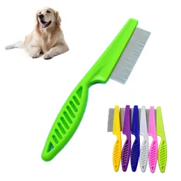 Cat Dog Grooming Supplies Pets Flea Combs Fine Tooth Steel Stains Feedle Comb Combing Dewforming Catching Lice Corner Care Animal Care Hy0461