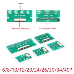 إكسسوارات الإضاءة 5pcs FPC/FFC لوحة محول 0.5/1.0 مم إلى 2.54 ملم موصل لحام 6/8/10/12/22/26/30/34/40P