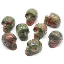 Cristão natural 23mm Skull Human Handcraft Decoração Decorativa de pedras preciosas de caveiras nãokite artesanato folclórico