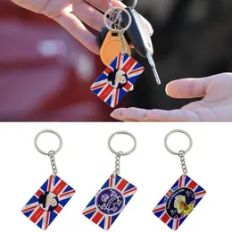 Souvenir Collection Key Ring Platinum Jubilee Queen Elizabeth II Hanging Ornaments Keychain 929