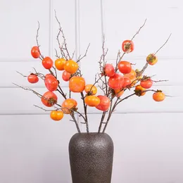 Party Decoration Artificial Persimmon Branches Indoor Simulation Foam Fruit Flower