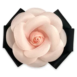 Pins Brooches Camellia Fabric Flower Black Bow Hair Clip And Brooch Pin Accessories Gifts For Women Wedding Party Drop Deli Amajewelry Amxof